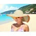 Wide Brim Hat - Paper Straw Wide Brim Hat - Orange Trim - HT-ST1061OR